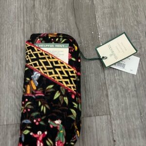 Vera Bradley Black Floral double double eye glass case